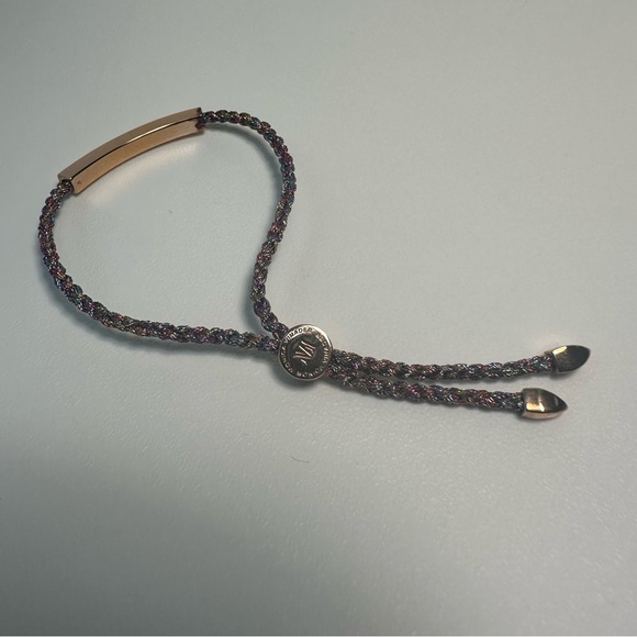 MONICA VINADER ‘Connie’ Linear Rainbow Chain Friendship Bracelet in Pink Gold - Picture 7 of 10